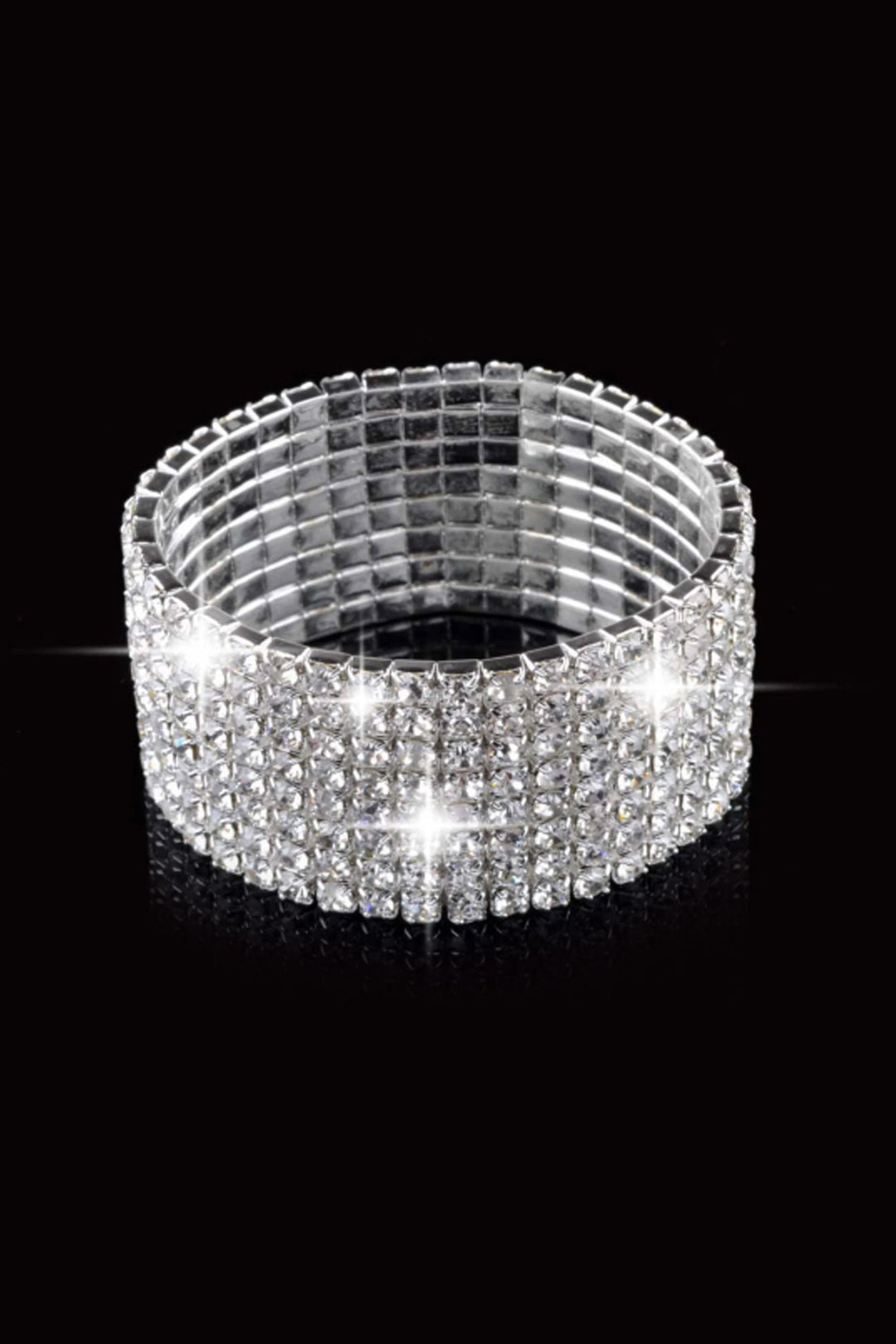 Silver Diamanté Crystal Wrist Bracelet, Rhinestone Crystal Bracelet, Adjustable, Available in 3 Designs (48 Hour Dispatch)