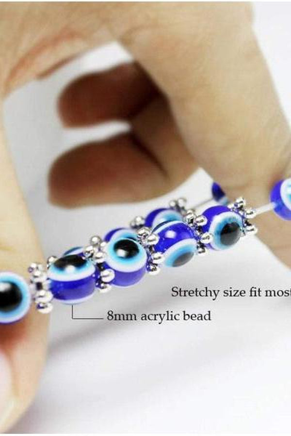 Stunning Fatima Hand Charm Evil Eye Bead Bracelet Jewelry - Hayati London